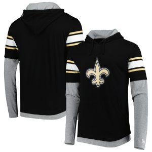 New Orleans Saints Mens Shirt New Era Long Sleeve Hoodie T
